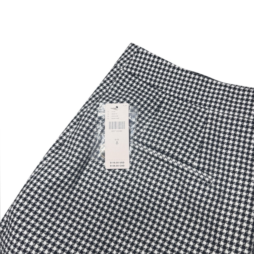 NWT Maeve Tailored Culotte Shorts Houndstooth Black White Size 8 - Picture 7 of 15